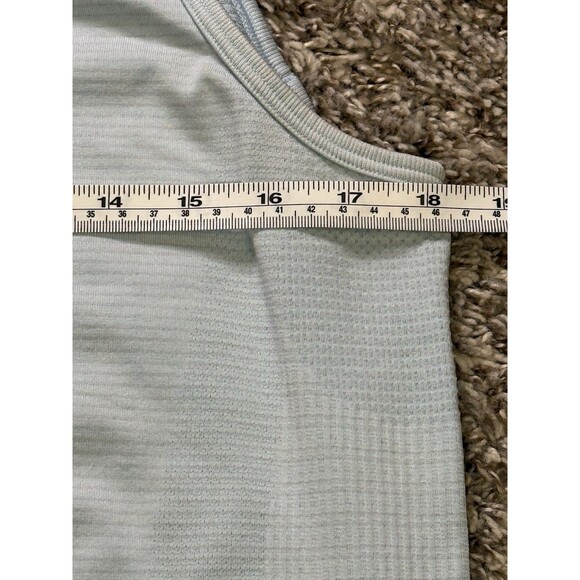 Lululemon Men Metal Vent Tech Tank Top Blue Stretch Your Head Score Without Goal - Picture 4 of 16